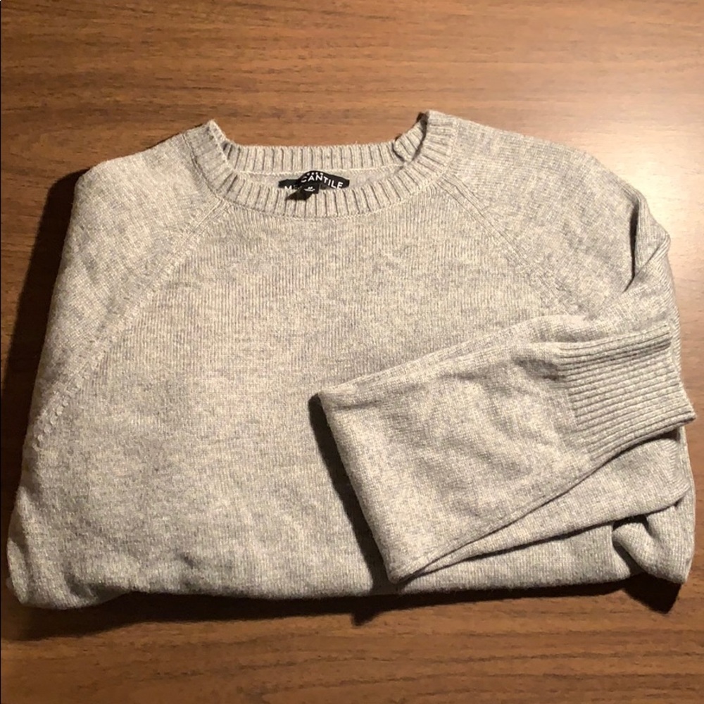 J Crew Men’s Crew Neck Sweater Gray Size Medium